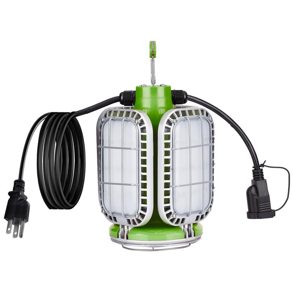 PowerSmith PTLK516-130 16.000 Lumens Temporary Hanging LED JobSite Light with 4 Pivoting Panels and Linkable 10 ft. Power Cord