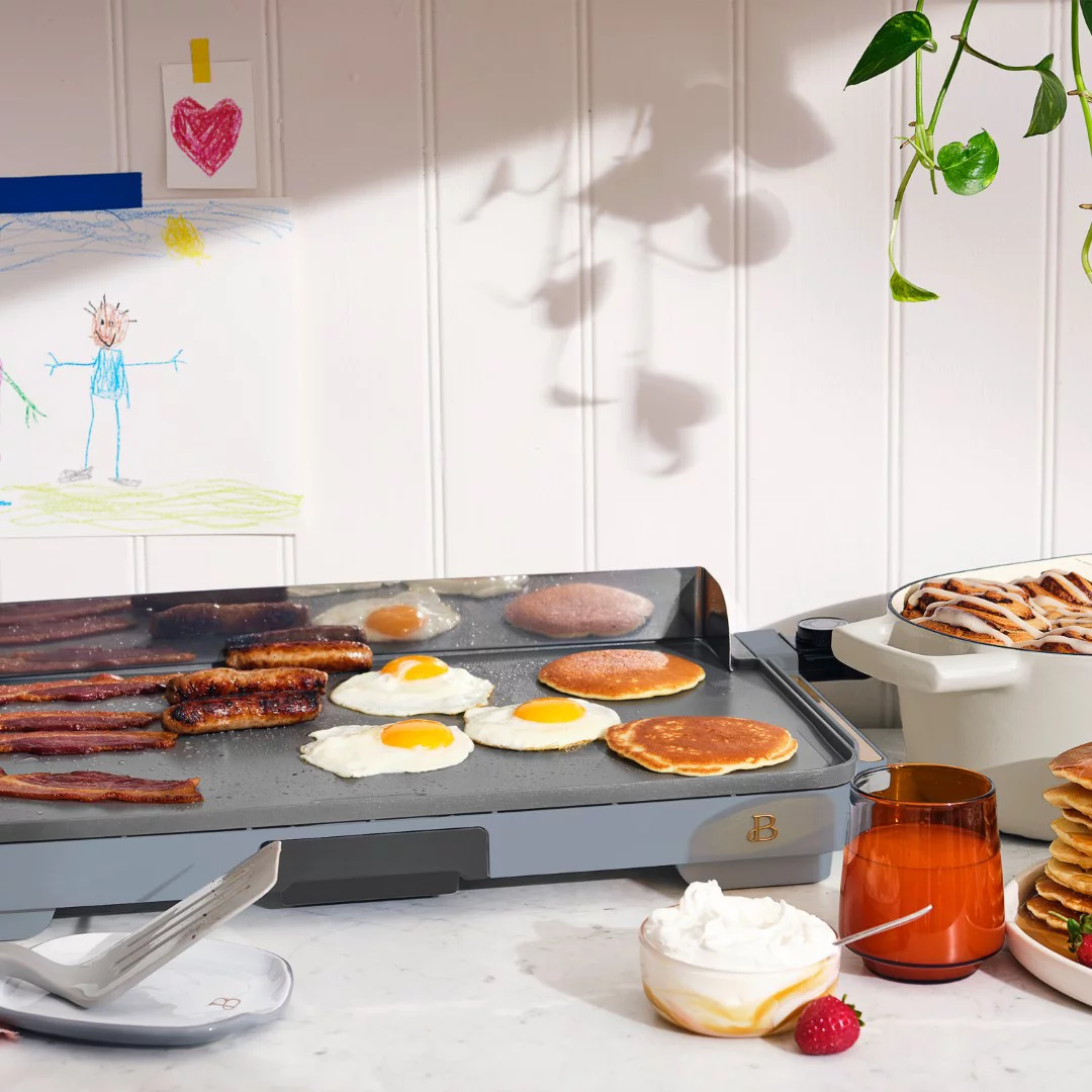 Beautiful Extra Large Griddle. Cornflower Blue by Drew Barrymore 12″ x 22″