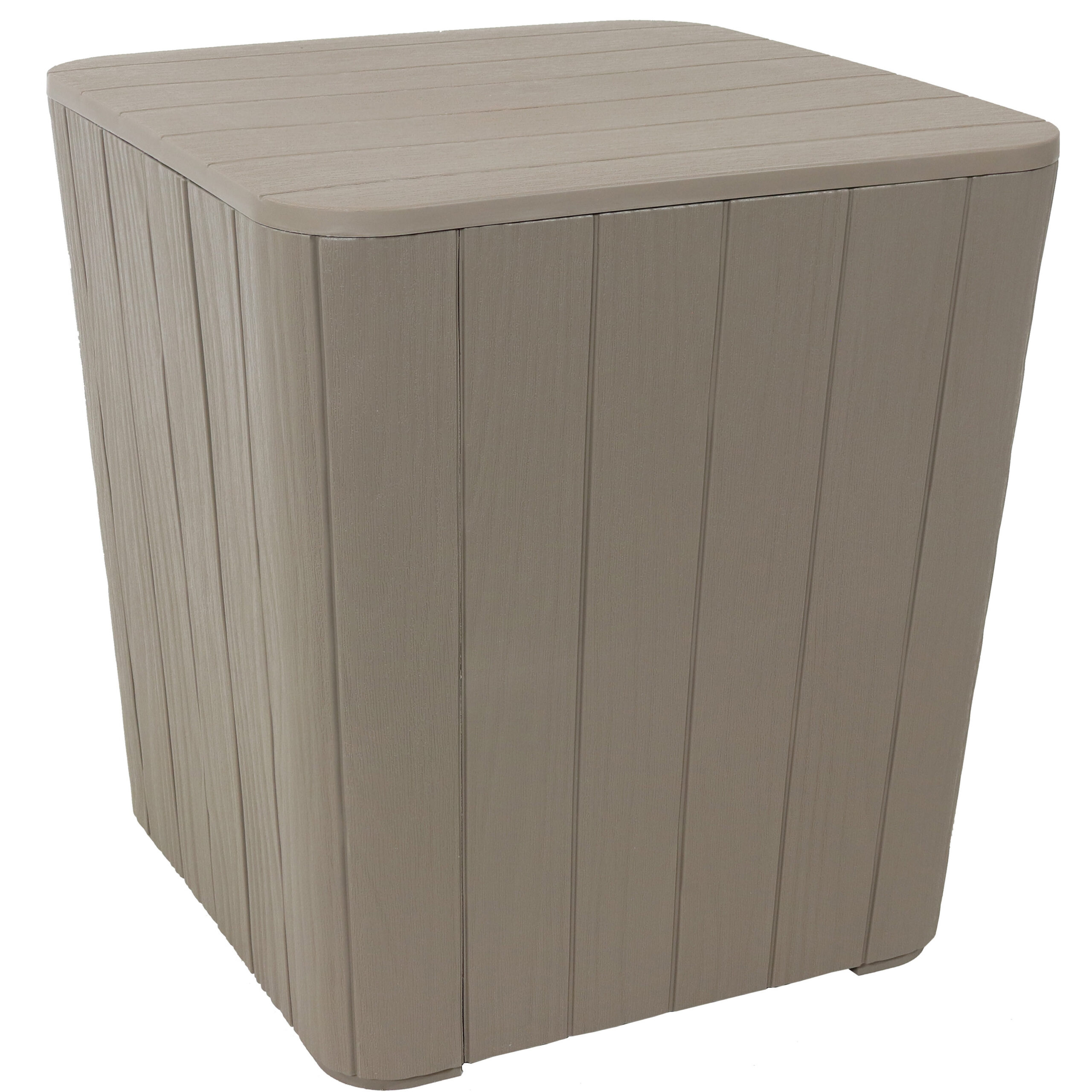 Sunnydaze Decor 15.25-in W x 16.5-in H x 15.25-in D Gray Polypropylene Bin