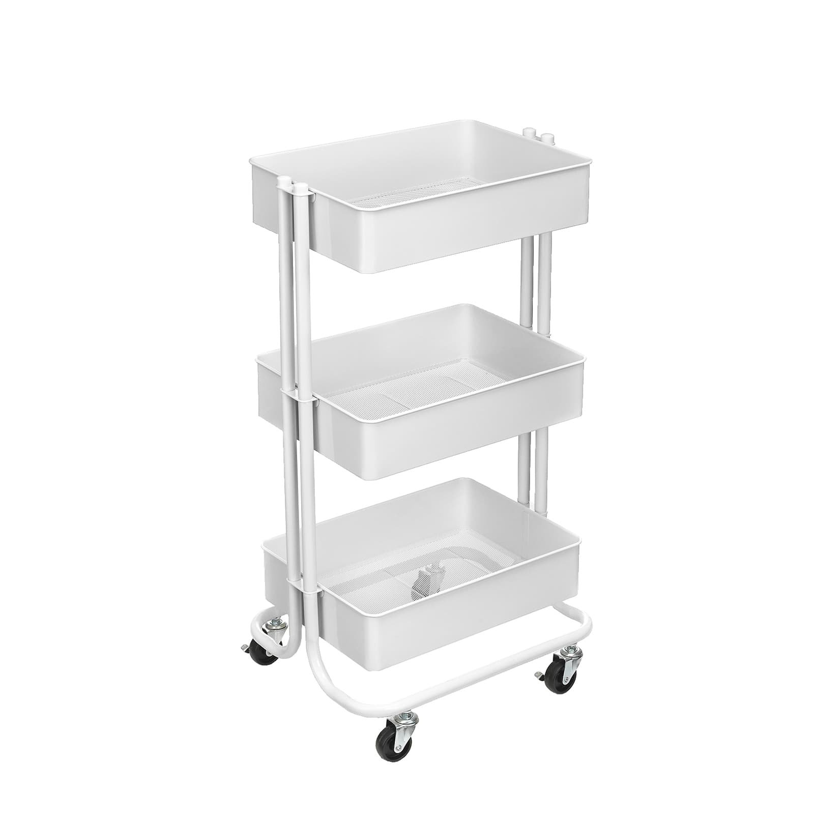Simply Tidy Lexington 3-Tier Rolling Cart. White