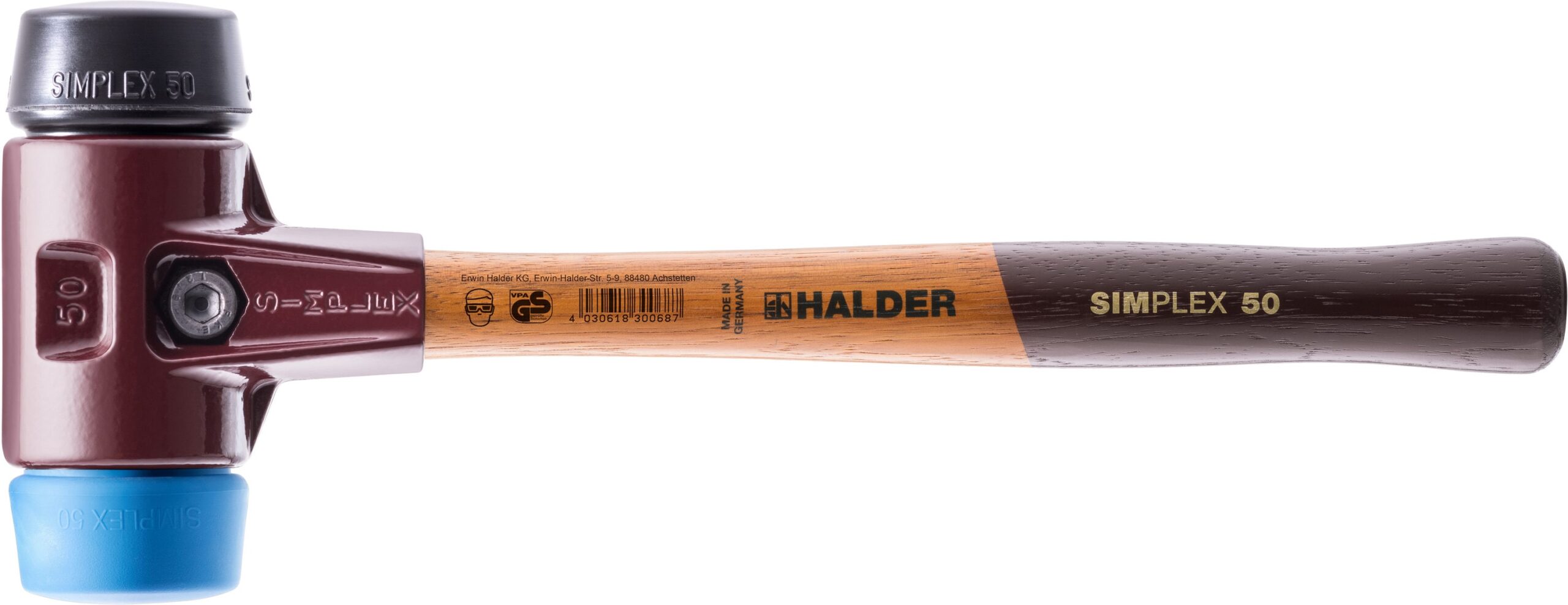 Halder Simplex 4.0456-lb Smooth Face Rubber Head Wood Soft-faced Specialty Hammer