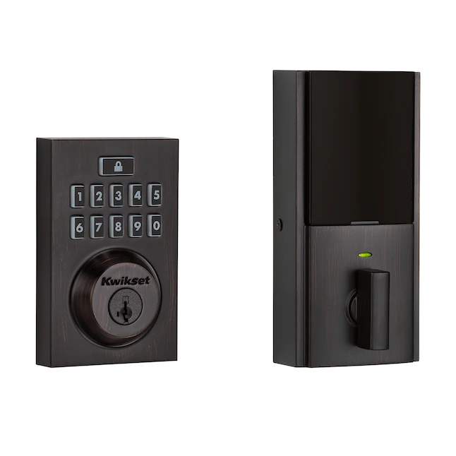 Kwikset SmartCode 913 Venetian Bronze Single Cylinder Electronic Deadbolt Lighted Keypad