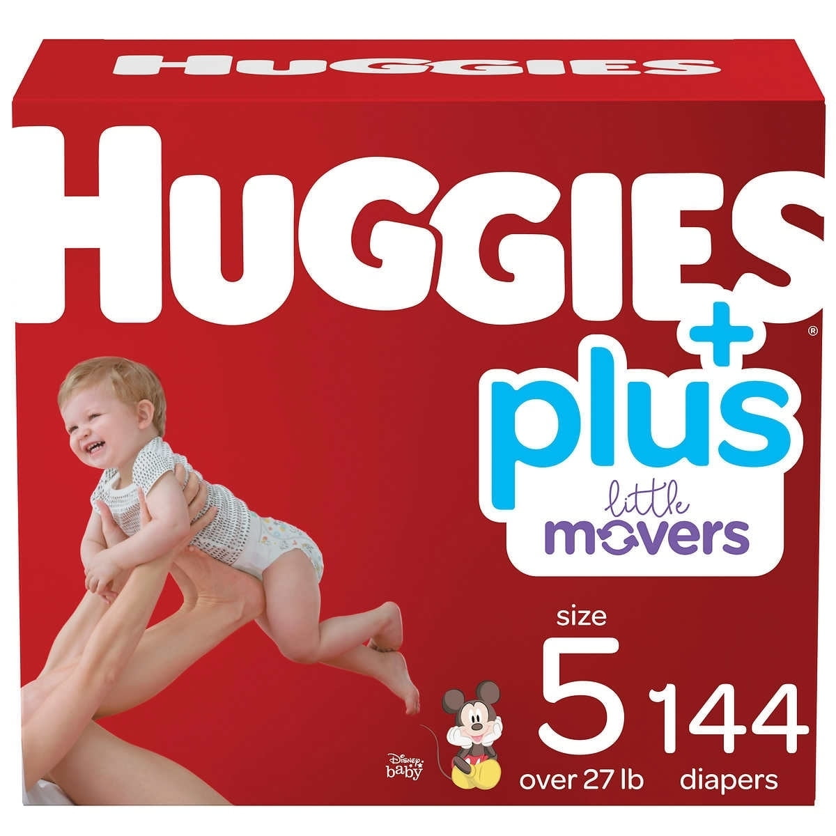 Huggies Plus Diapers. Size 5 (27+ Pounds). 144 Count