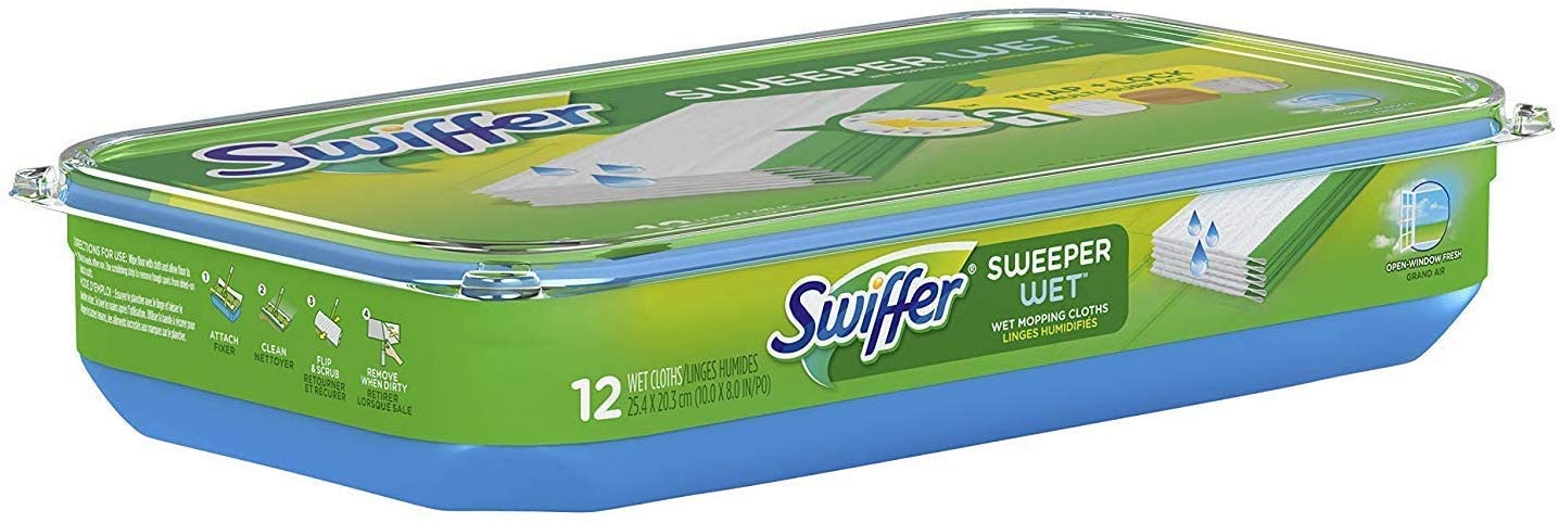 Swiffer Sweeper Wet Mopping Pad Refills. 12 Count - 1 Pack