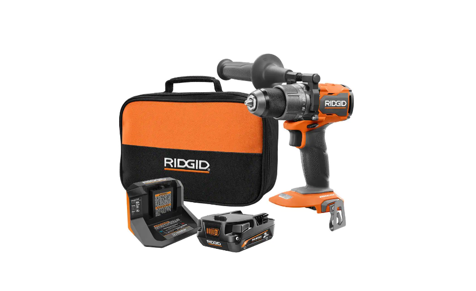 RIDGID R86114KN 18V Brushless Cordless 1/2 in. Drill/Driver Kit with 2.0 Ah MAX Output Battery and 18V Charger