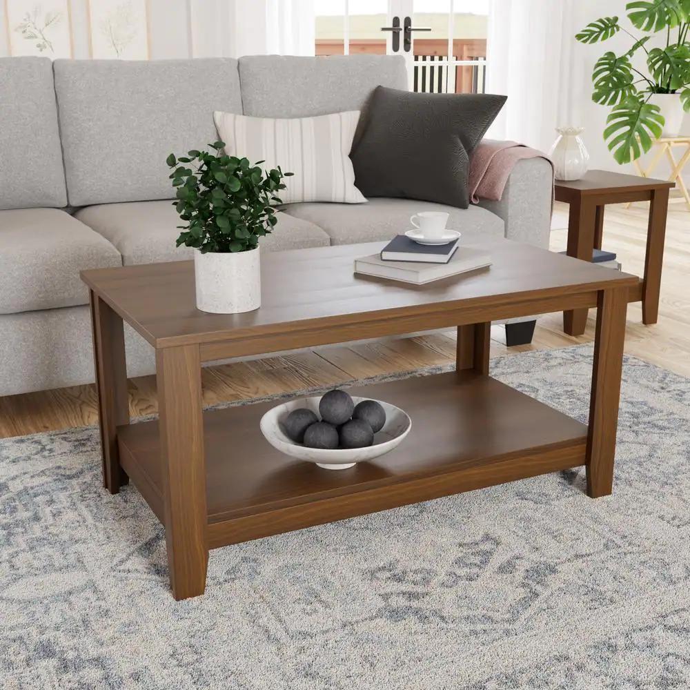 Brookside  Elise Walnut Acacia Mdf Farmhouse Coffee Table