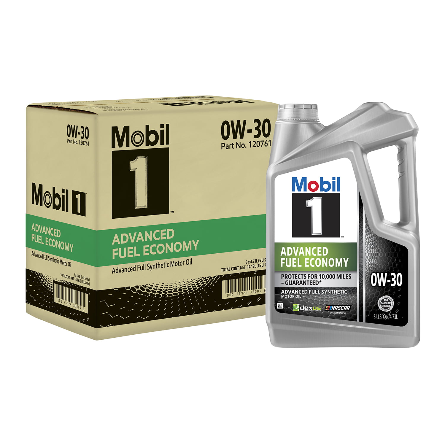 Mobil 1 Advanced Fuel Economy Full Synthetic Motor Oil 0W-30. 5 qt (3 Pack)