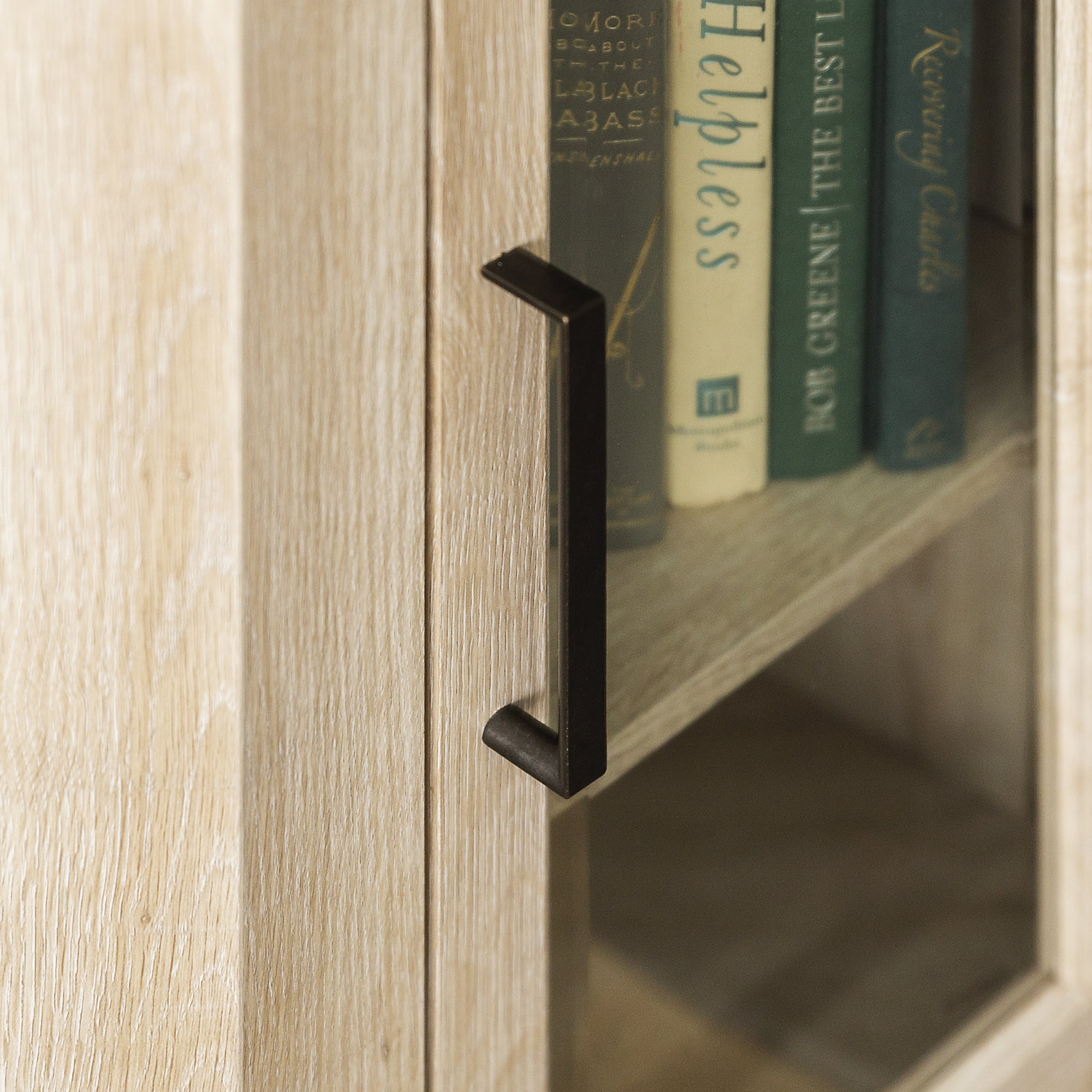 Walker Edison White Oak Corner Fireplace TV Stand for TVs up to 50″