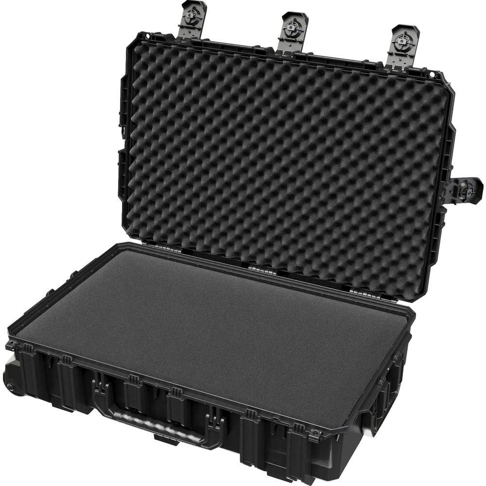 Seahorse 1231F.BK 21.1 in. x 31.86 in. x 9.1 in. Large Rolling Watertight Tool Case with Foam