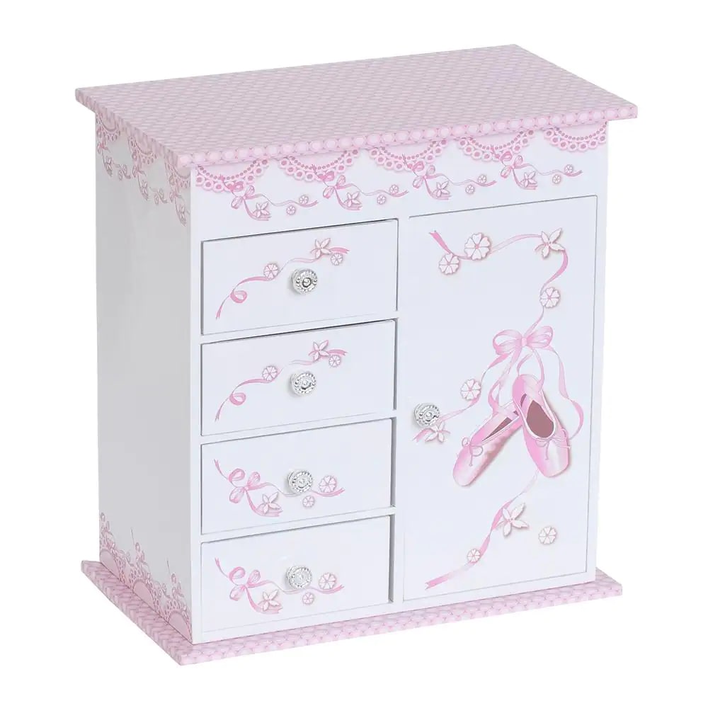 Cristiana Girl-s White Fashion Paper Musical Ballerina Jewelry Box