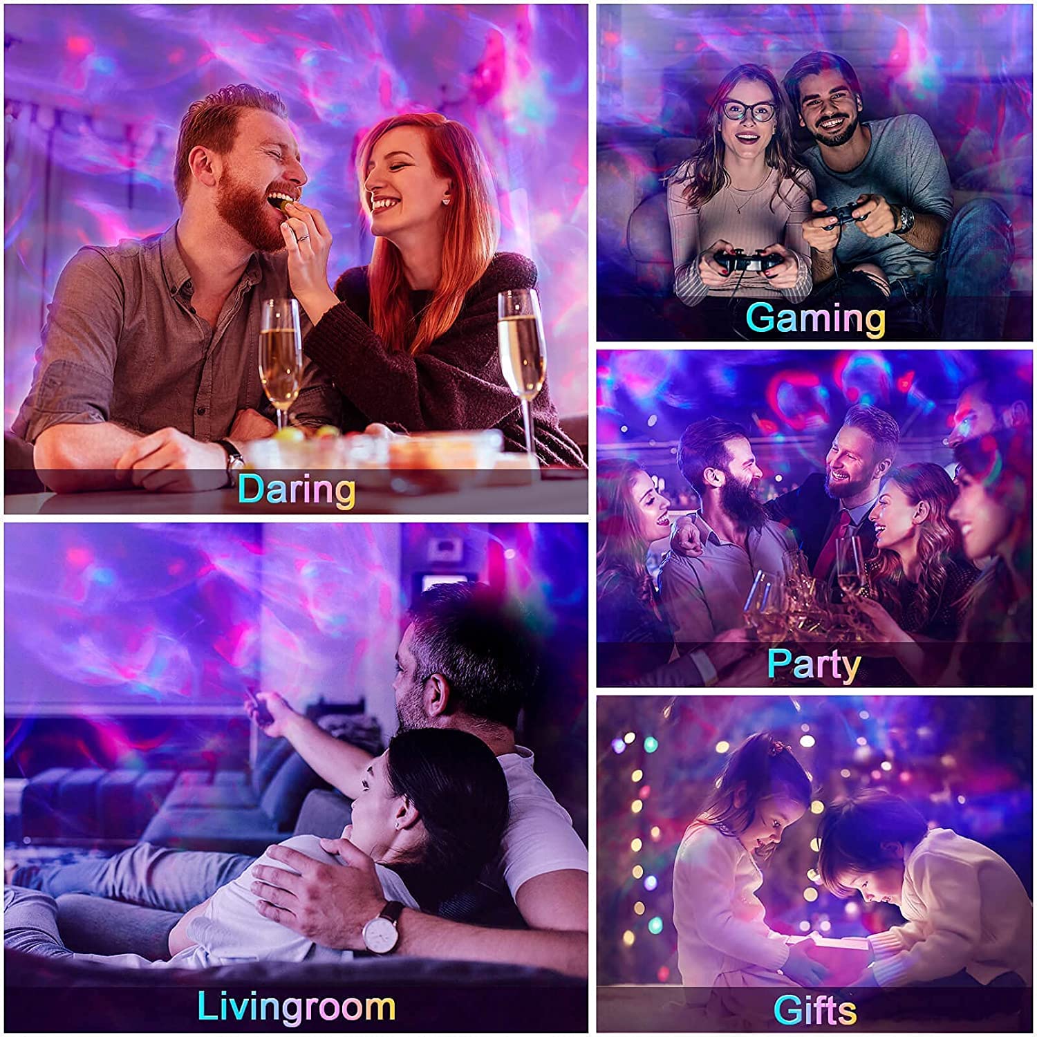 One Fire Galaxy Projector for Bedroom. White Noise Galaxy Light