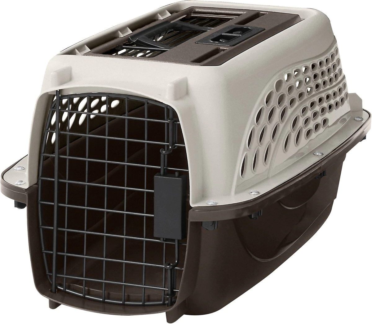 Petmate Two Door Pet Kennel for Pets up to 15 Pounds. Medium Tan
