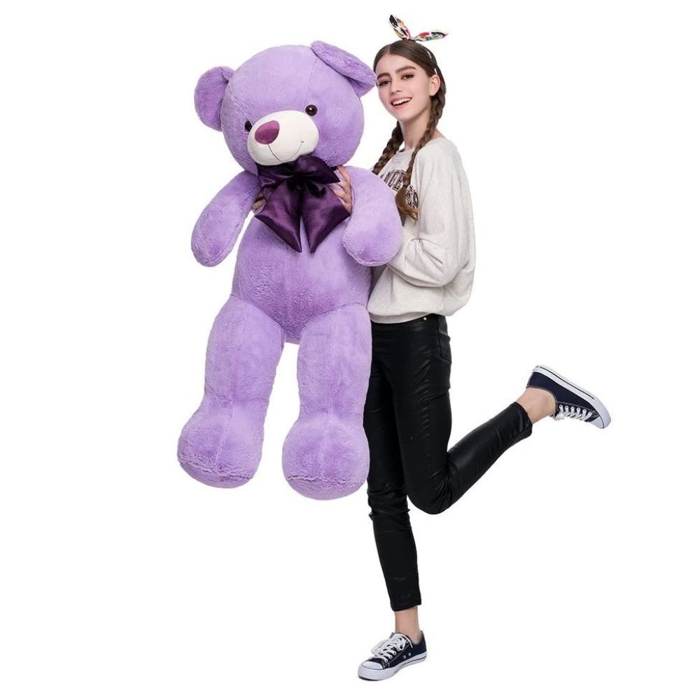 MorisMos Giant Teddy Bear 4ft Stuffed Animal Soft Big Bear Plush Toy. Purple