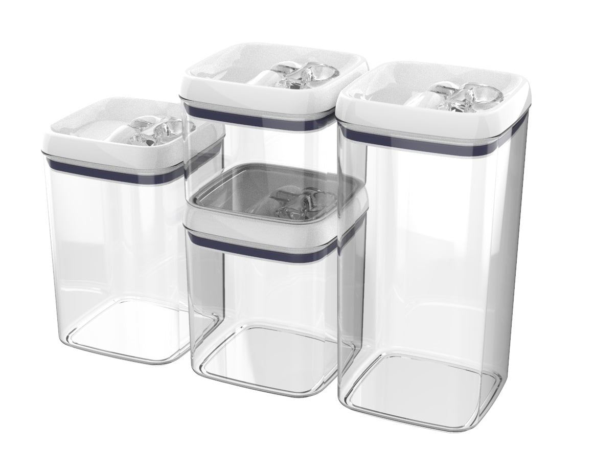 Better Homes & Gardens Canister Pack of 4. Flip-Tite Square Food Storage Set