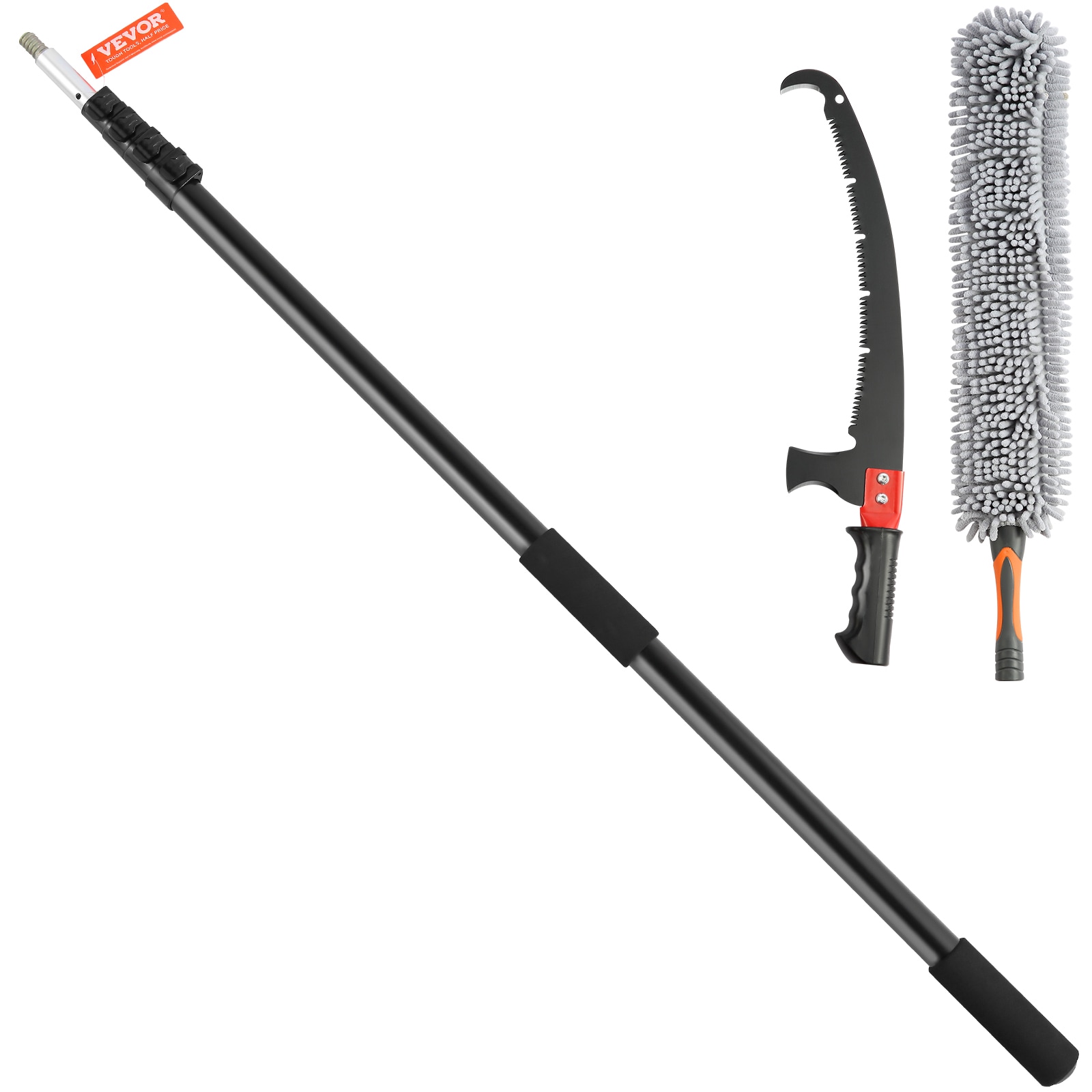 VEVOR 20 FT Manual tree pruner Telescoping 240-ft Pole Pruning Saw