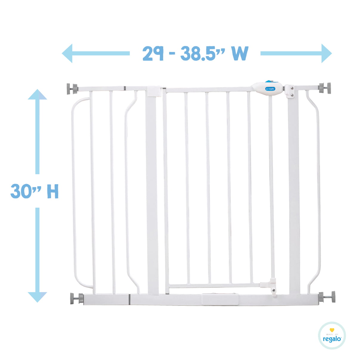 Regalo Extra Wide Baby Gate. 29″-38.5″ with Walk Through Door