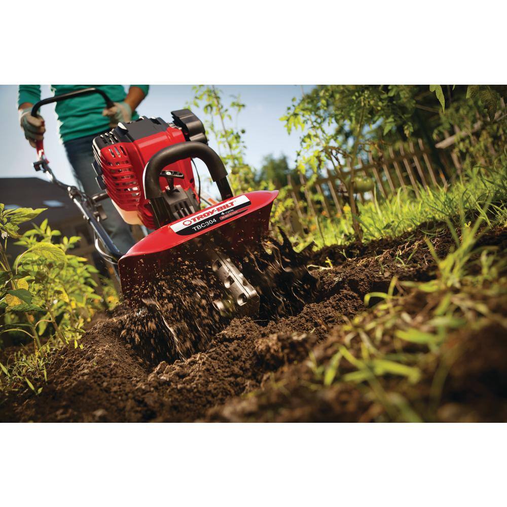 Troy-Bilt TBC304 12 in. 30cc 4-Cycle Gas Cultivator with Adjustable Cultivating Widths