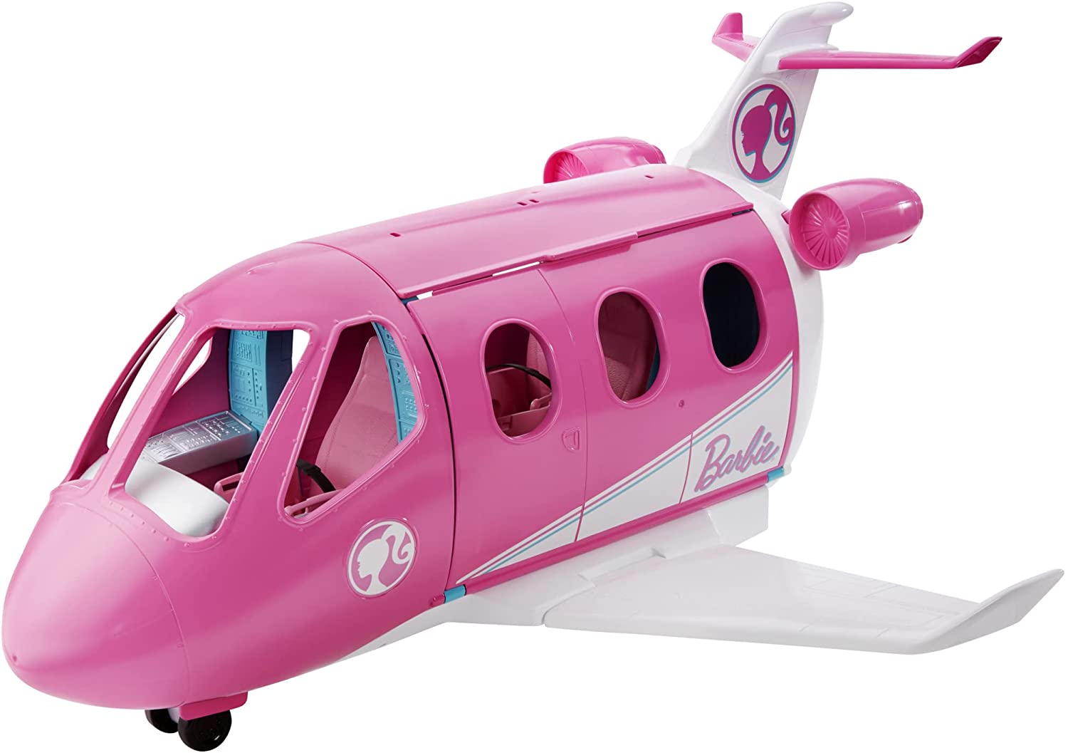 Barbie Dreamplane Transforming Playset with Reclining Seats and Working Overhead Compartments. Plus 15+ Pieces. for Kids 3 Years Old and Up