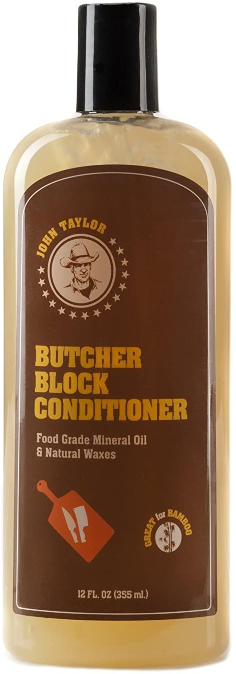 John Taylor Butcher Block Conditioner Food Grade Mineral Oil and Natural Waxes