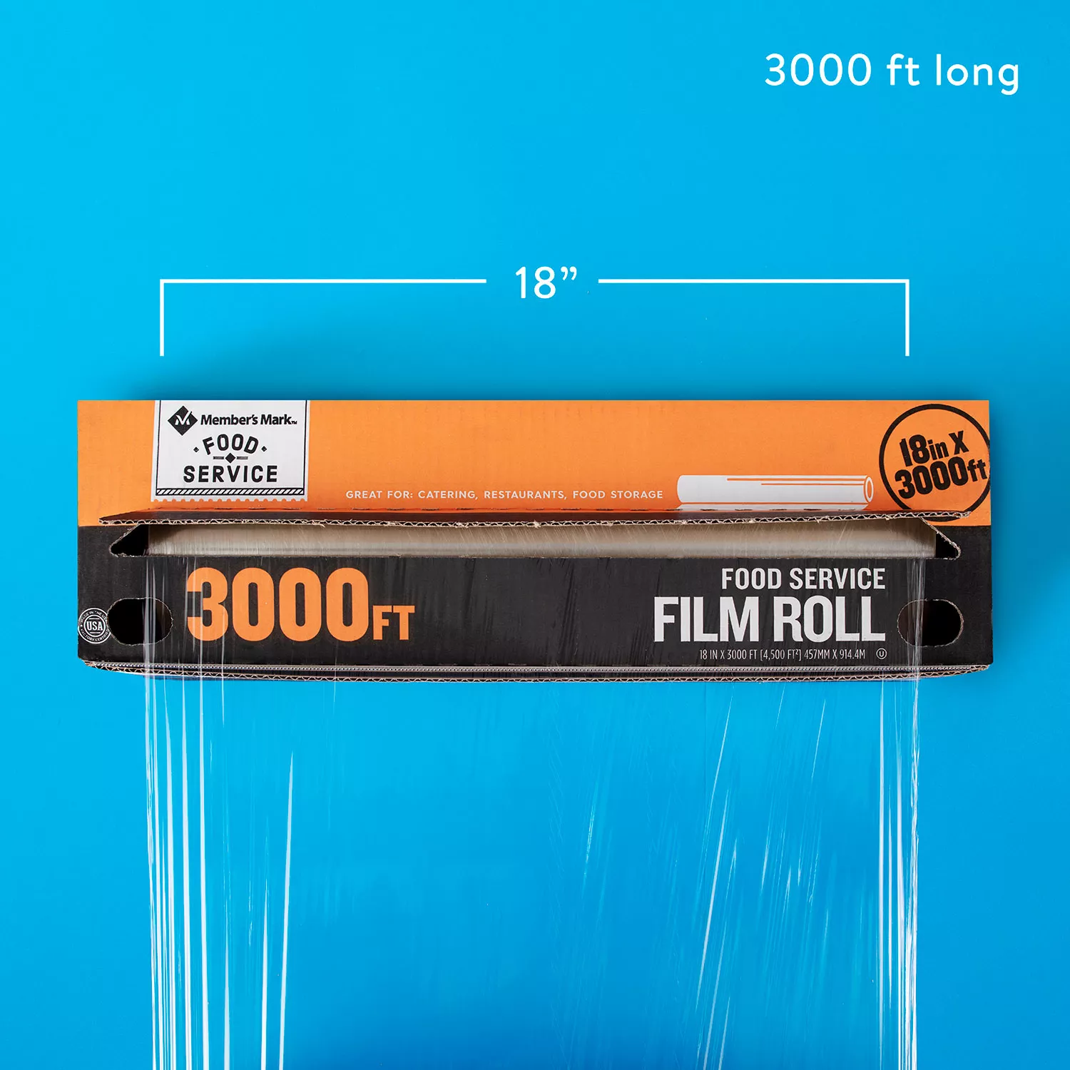 Member-s Mark Food service Film. 18″ (3.000 ft.)