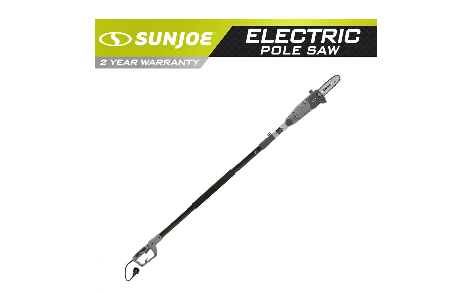 Sun Joe SWJ802E-GRY 8 in. 6.5 Amp Multi-Angle Telescopic Electric Pole Saw. Gray
