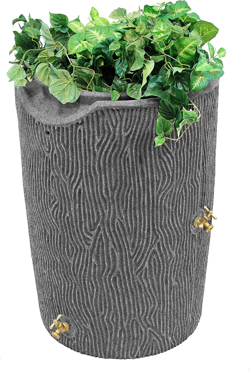 GOOD IDEAS Impressions Bark 50 Gallon Rain Saver - Dark Granite