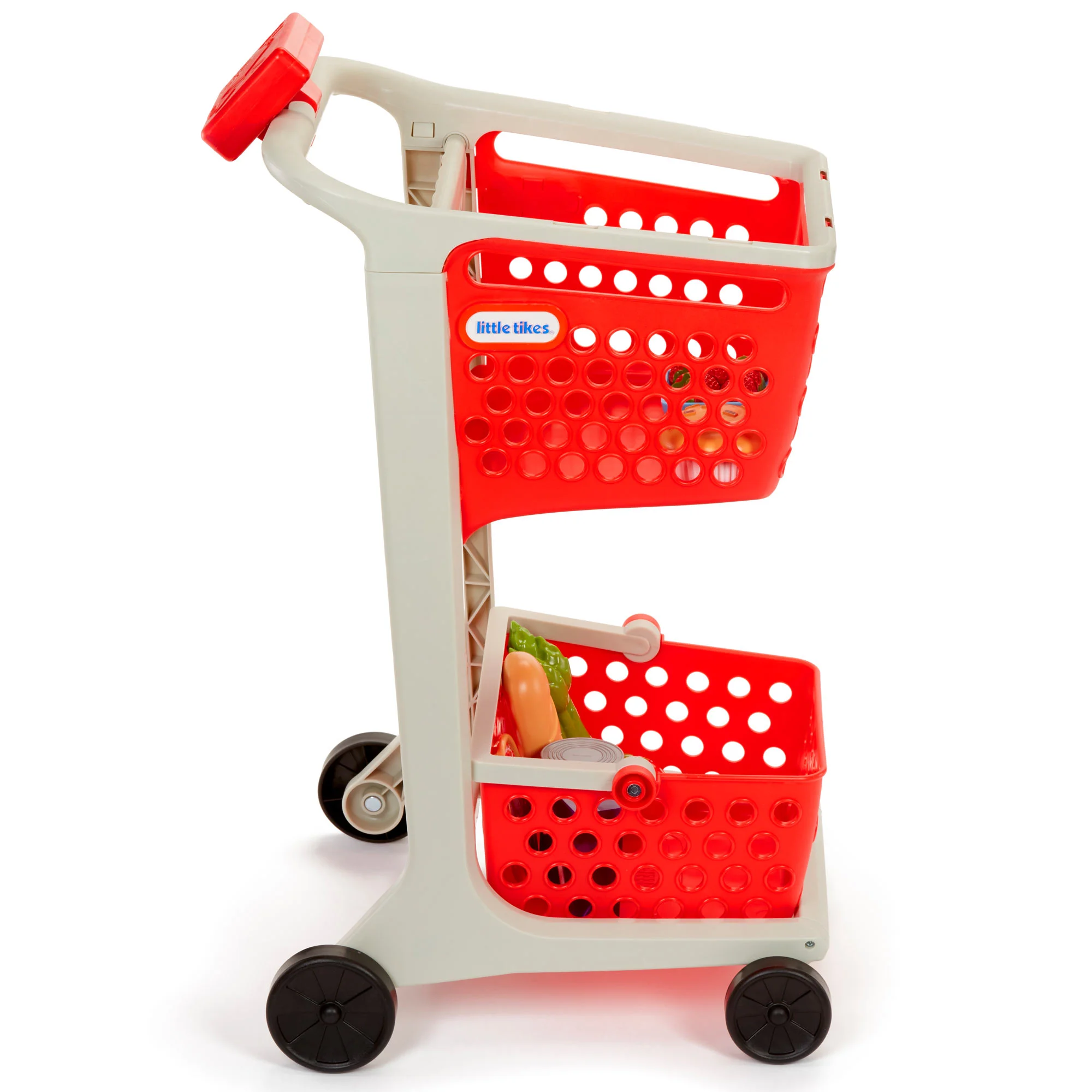 Little Tikes Shop ‘n Learn Smart Cart. Realistic Red Toy Shopping Grocery Cart with Food Scanner and 8 Pretend Play Food Accessories - For Kids Ages 4 Years and Up