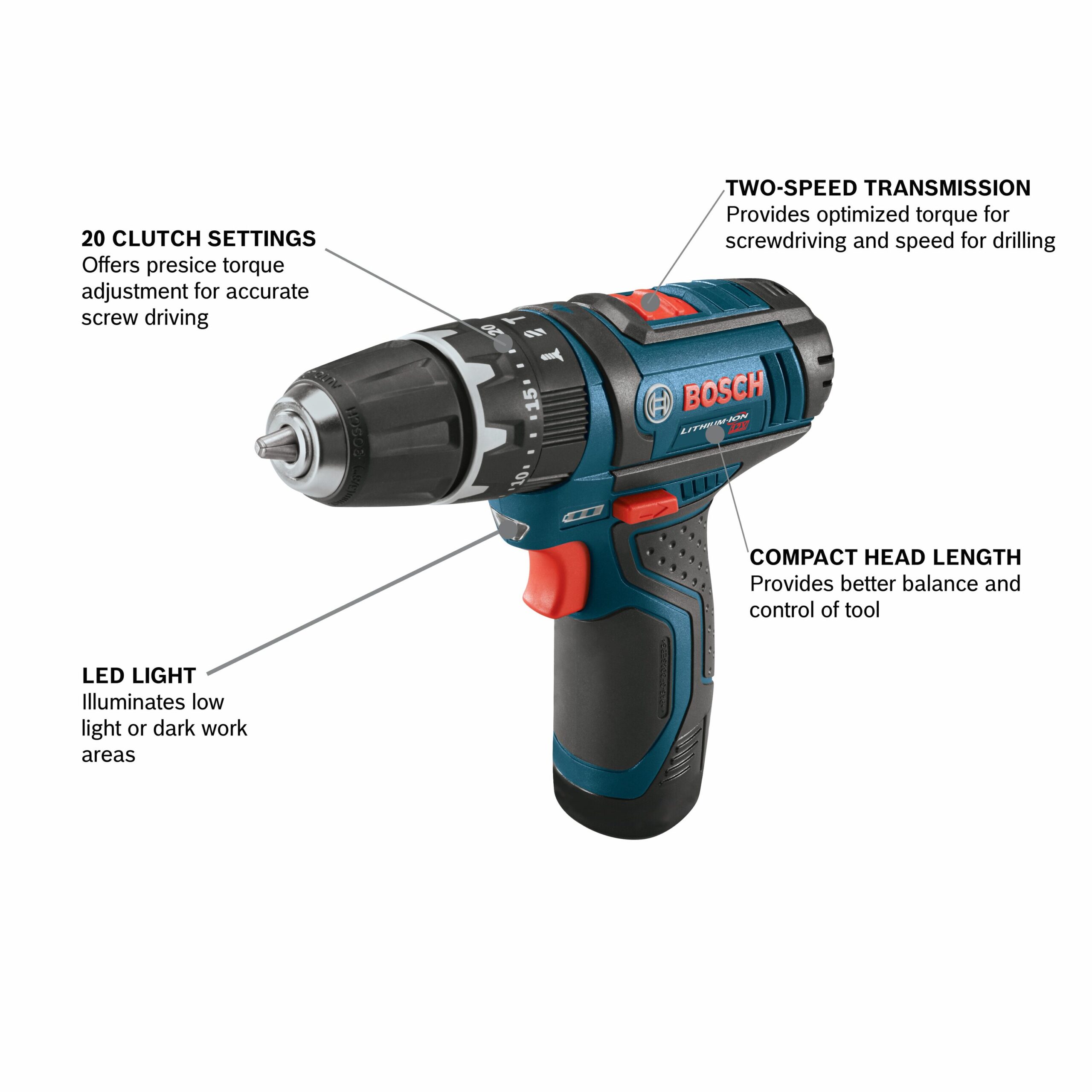 Bosch 3/8-in 12-volt-Amp Variable Speed Cordless Hammer Drill(Bare Tool)