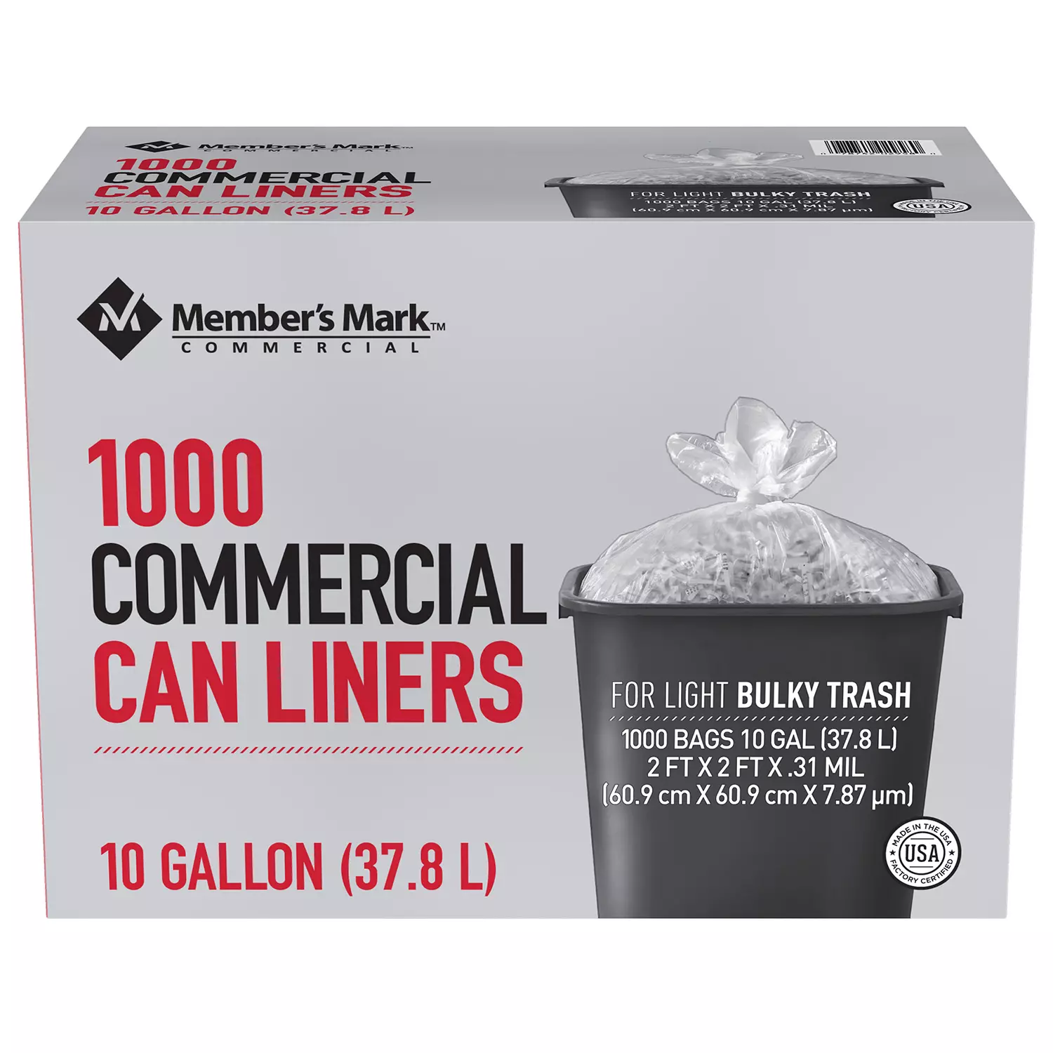 Member-s Mark 7-10 Gallon Commercial Trash Bags (1000 ct.)