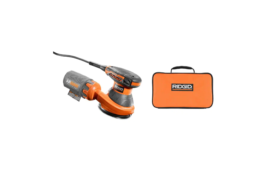 RIDGID R26011 3 Amp Corded 5 in. Random Orbital Sander with AIRGUARD Technology
