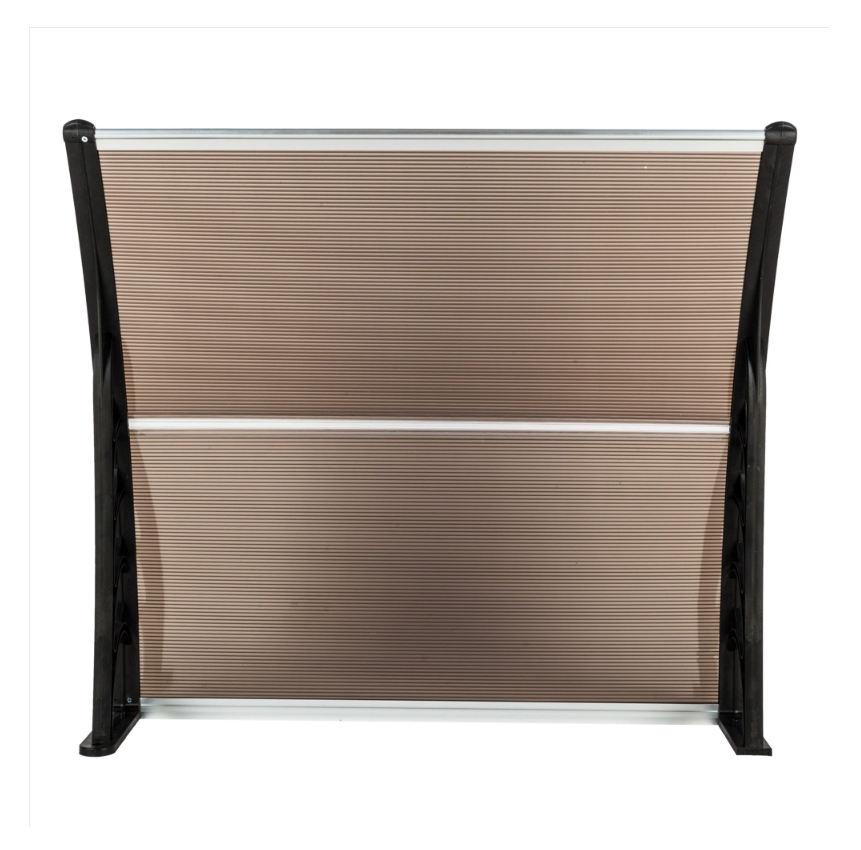 DISCOUNTTODAY  40″x40″ Back Door Canopy Polycarbonate Window Door Awning Outdoor Patio Shelter (Brown)