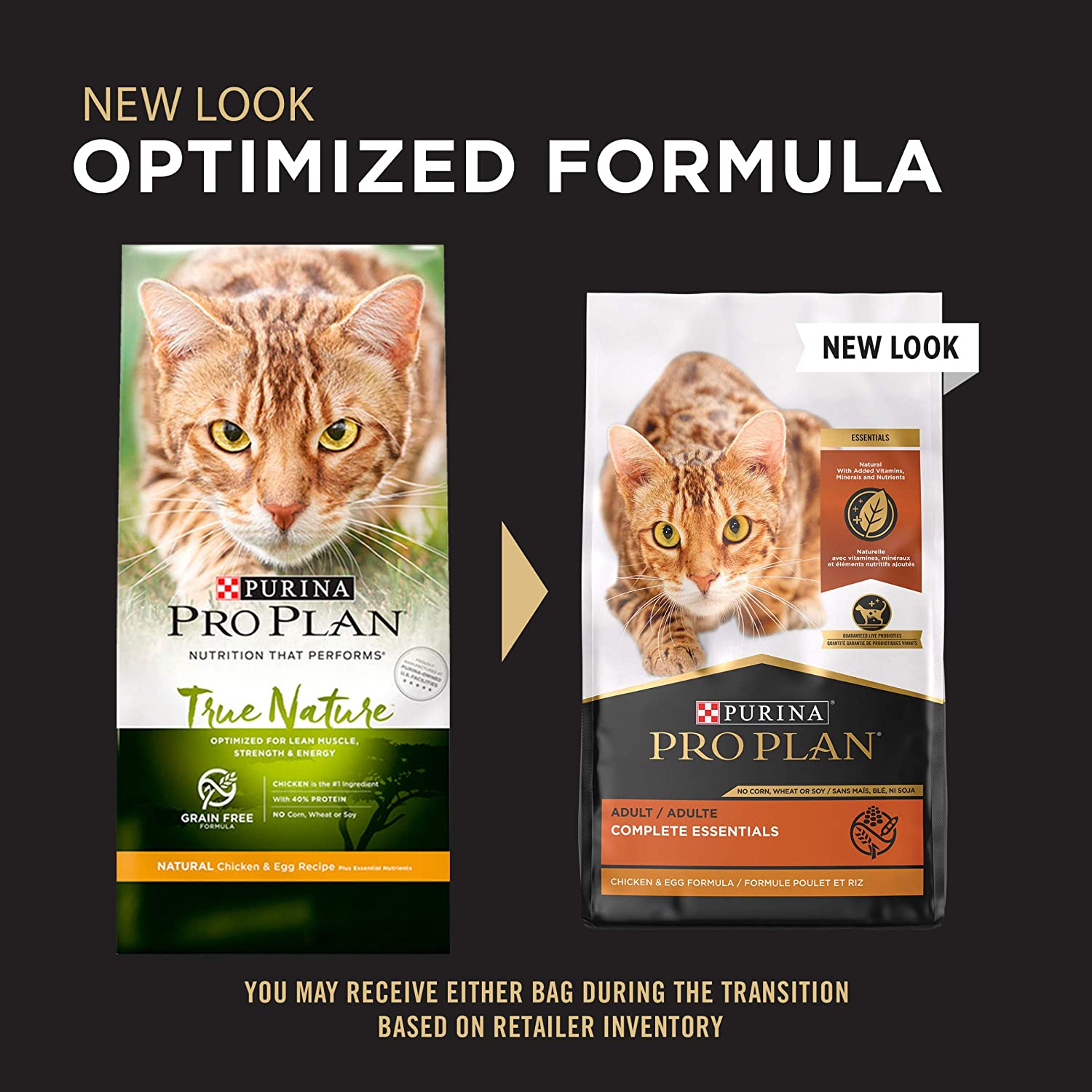 Purina Pro Plan Grain Free. High Protein. Natural Dry Cat Food. Chicken & Egg Formula - 3.2 lb. Bag (Packaging May Vary)