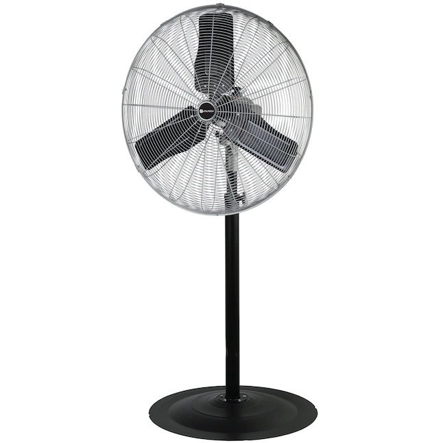 Utilitech  30-in 3-Speed Indoor or Outdoor Black Oscillating Pedestal Fan