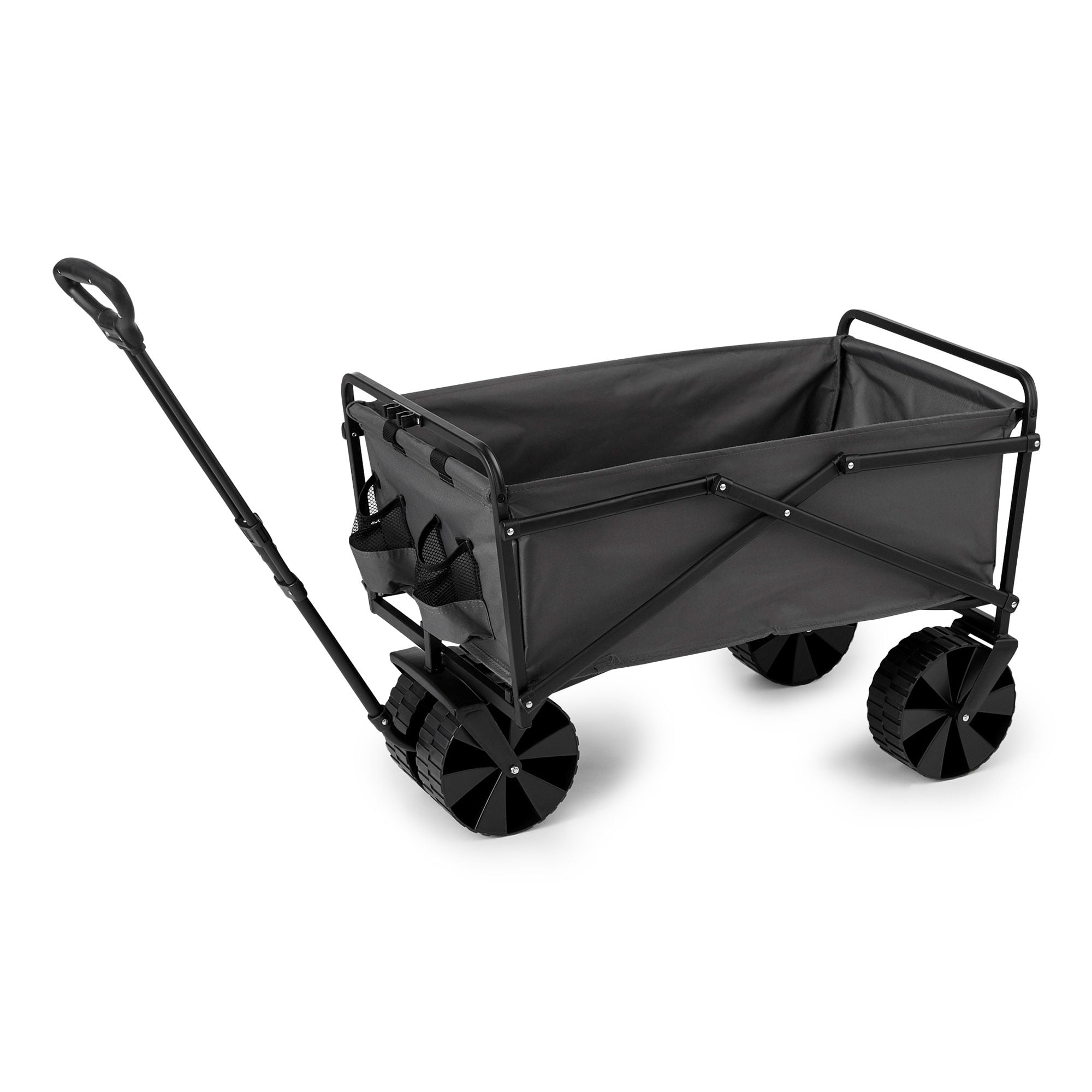 Seina 150lb Capacity Collapsible Steel Outdoor Utility Wagon Cart. Gray
