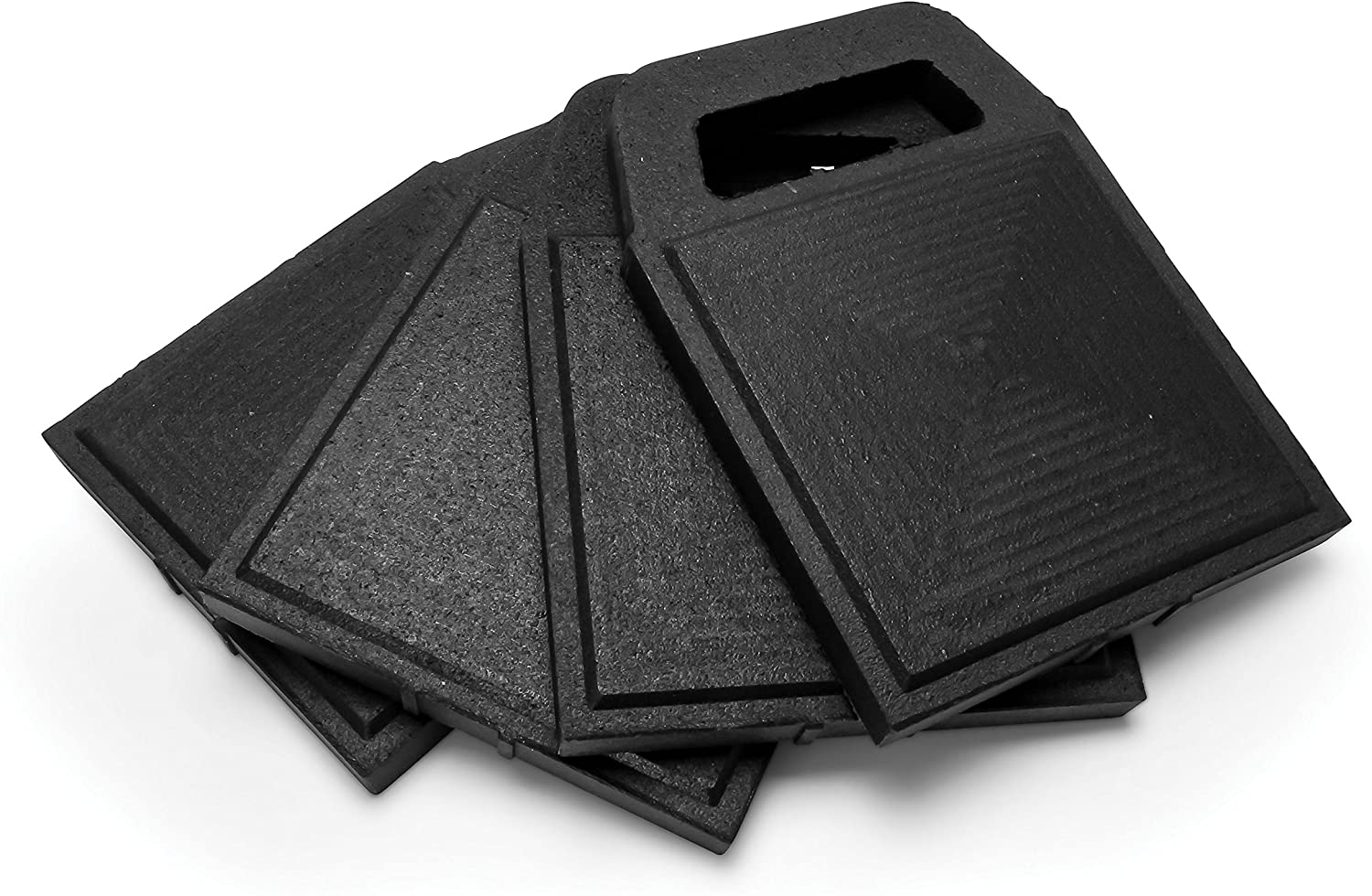 Camco Stabilizer Jack Flex Pads - UV Resistant & Weatherproof - 4 Pack (44591) . Black