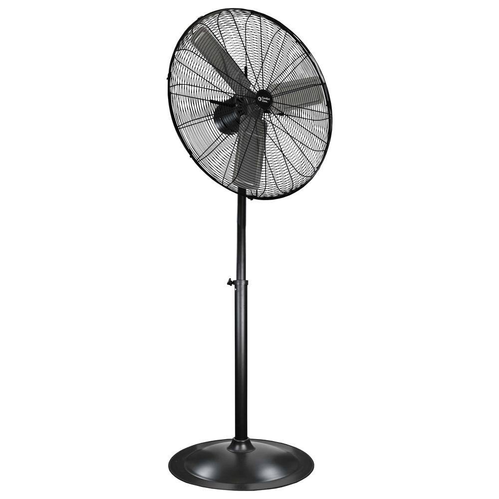 Comfort Zone CZHVP30 30 in. High-Velocity 3-Speed Industrial Pedestal Fan with Aluminum Blades and Adjustable Height