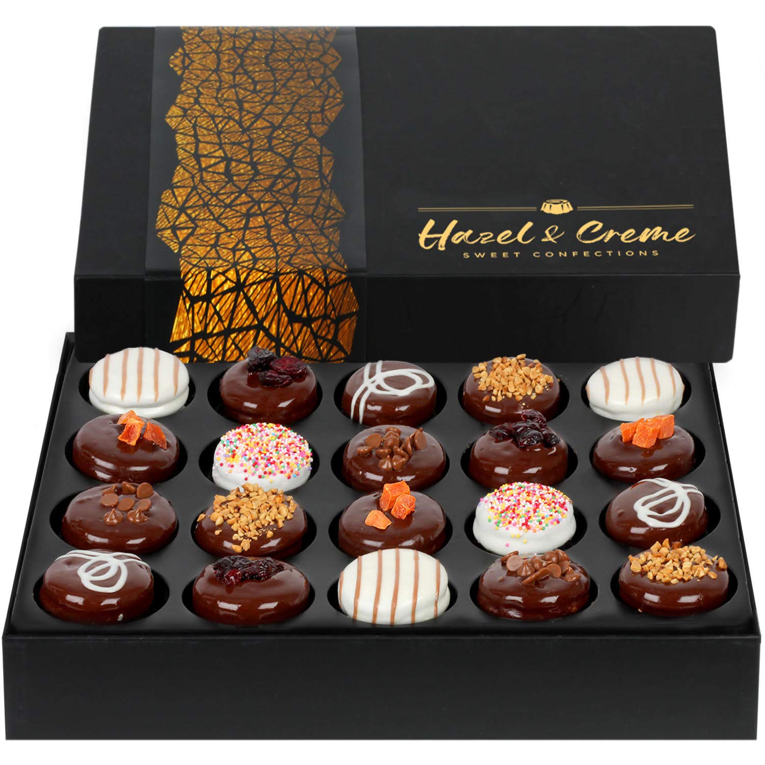Hazel & Creme Chocolate Cookie Gift Box - Chocolate Covered Cookies Gift Basket - Easter Gourmet Gifts