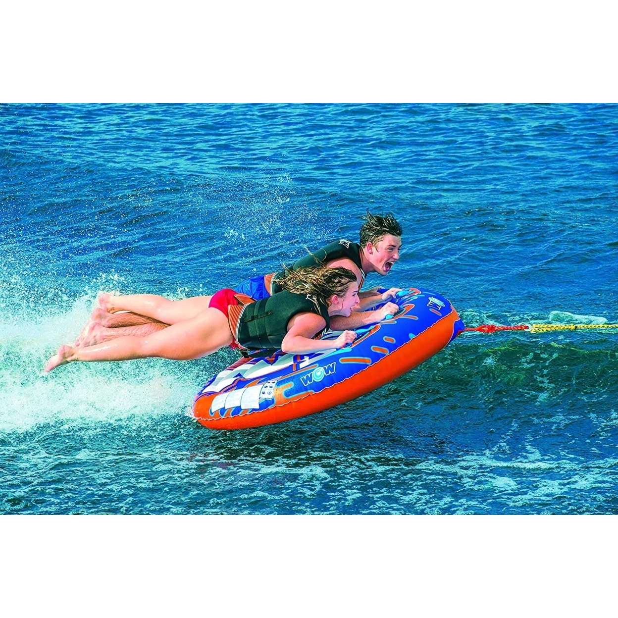 WOW Sports Nova 2 Person 2P Towable Deck Tube (22-WTO-3984)