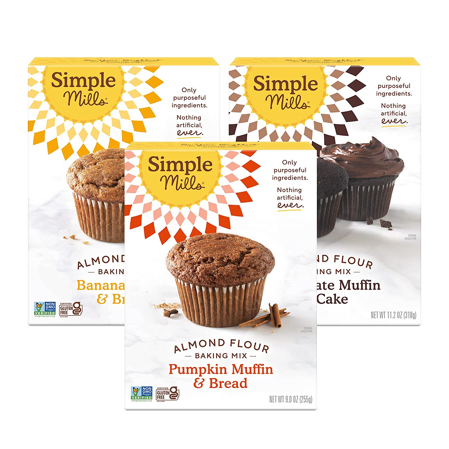 Simple Mills. Baking Mix Variety Pack. 3 Count