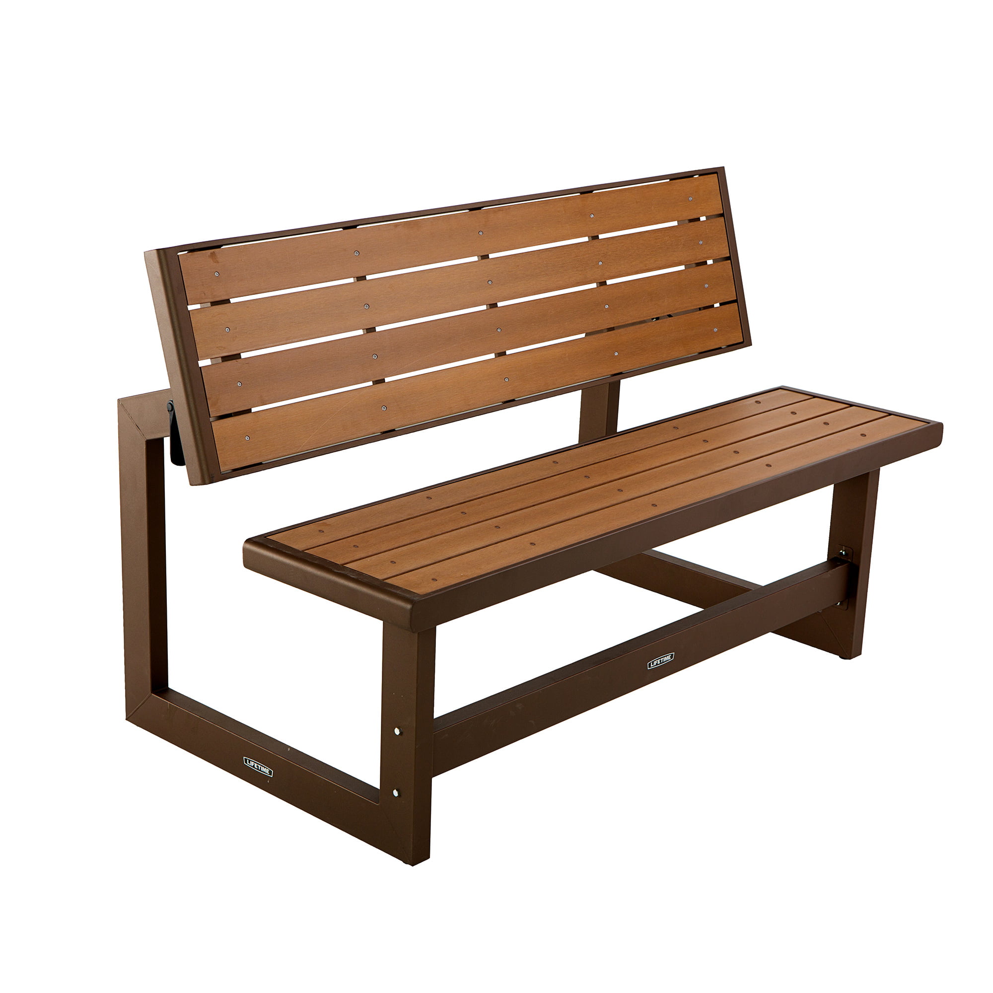 Lifetime Outdoor Convertible Bench. Light Brown. 60139