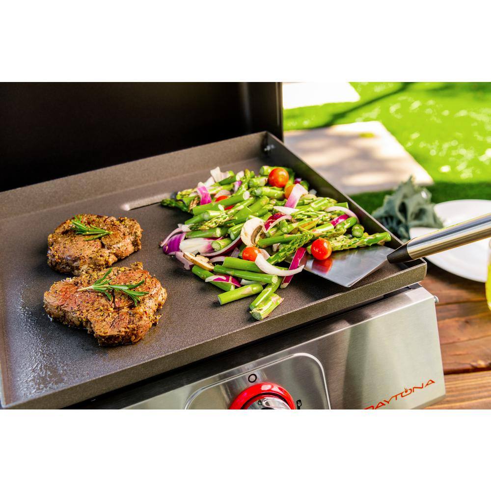 Nexgrill 820-0081 Daytona 1-Burner 17 in. Propane Gas Table Top Griddle in Black