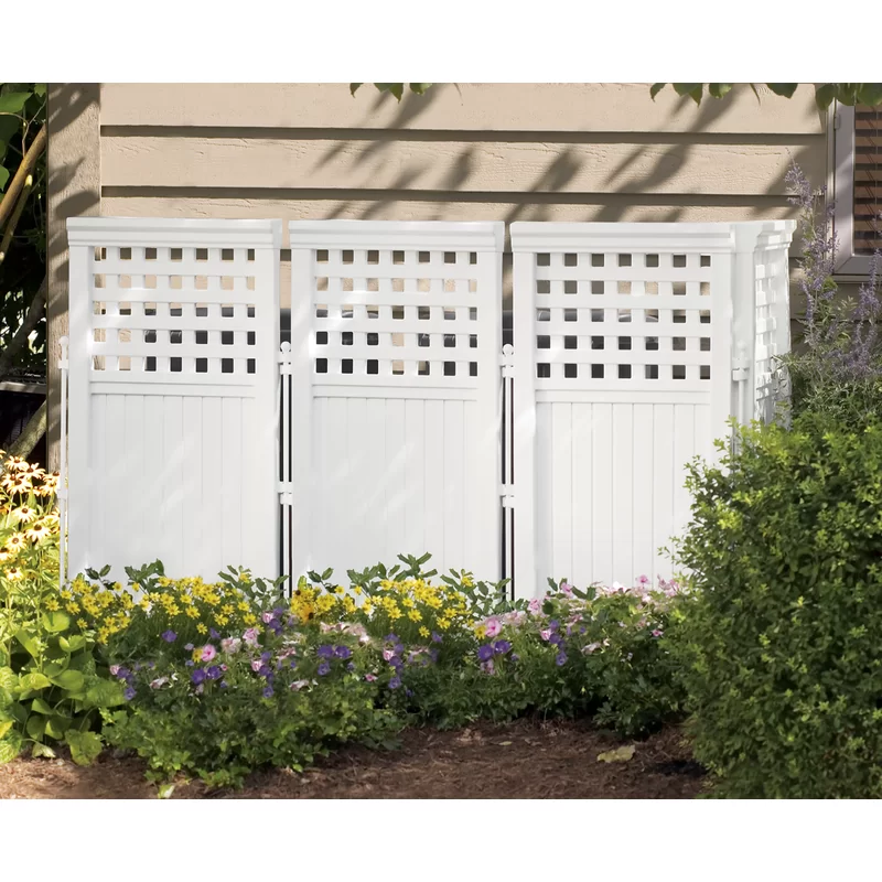 Suncast FS4423D 4 Panel Reversible Outdoor Screen Enclosure. 44″ (H) x 23″ (W) per. White
