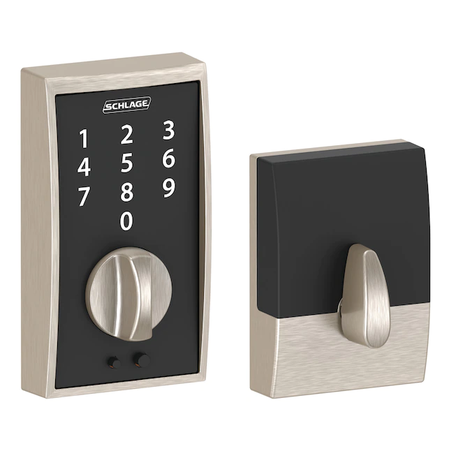 Schlage Touch Century Satin Nickel Electronic Deadbolt Lock Lighted Keypad Touchscreen