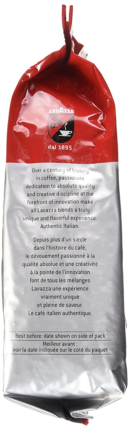 Lavazza Qualita Rossa. Italian Coffee Beans Expresso. 2.2lb .Authentic Italian. Blended and roasted in Italy. gluten_free. Chocolaty flavor. Full body. intense aromas