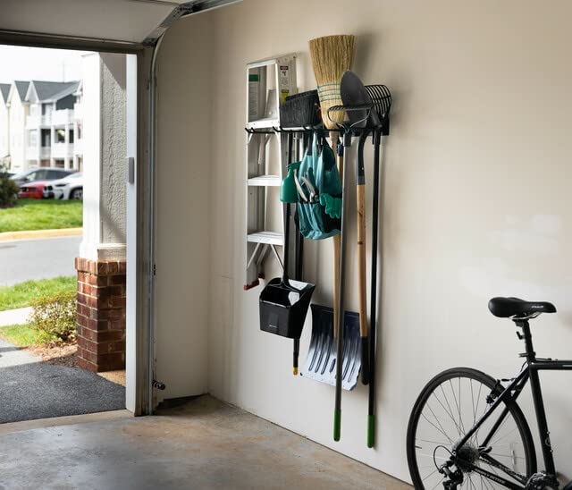 StoreYourBoard BLAT Tool Storage Rack. Garage Wall Mount. Garden. Yard. Shovels. Rakes. Brooms. Trimmers. Hoses. and More