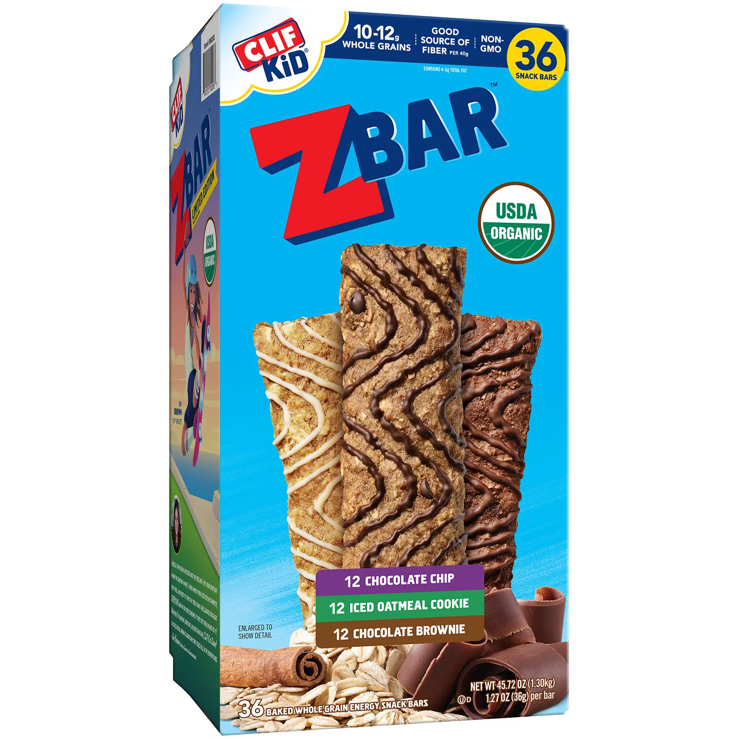 Clif Kid Organic Zbar Variety Pack. 36 ct. AS