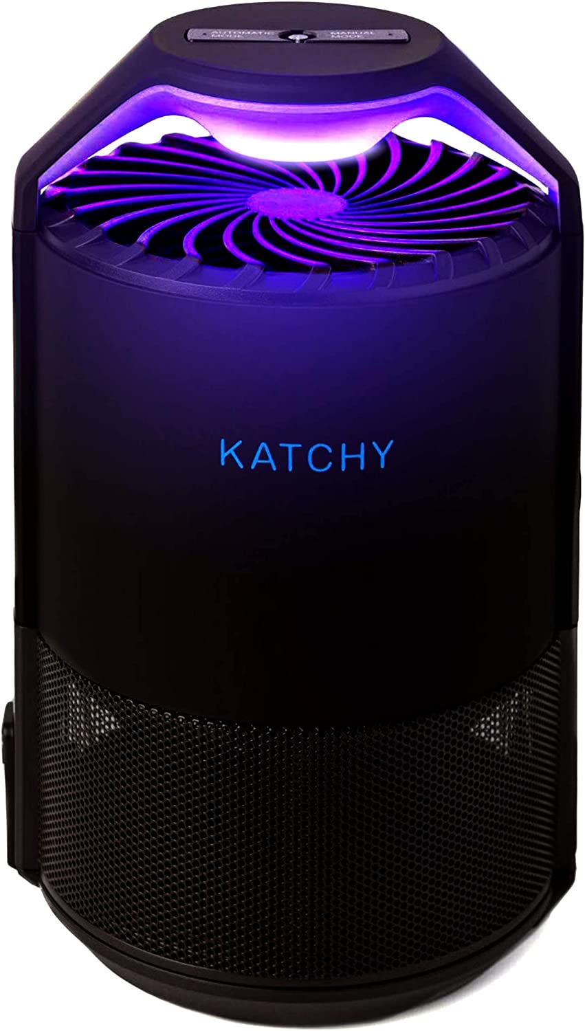 Katchy Automatic Indoor Insect and Flying Bugs Trap. Fruit Fly Gnat Mosquito Killer with UV Light Fan. Sticky Glue Boards. No Zapper. Light Sensor (Black)