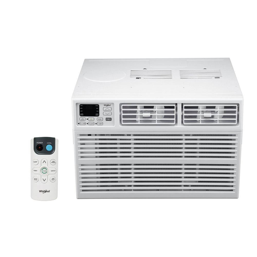 Whirlpool WHAW061BW Energy Star 6.000 BTU 115-Volt Window-Mounted Air Conditioner w/ Remote. Digital Display. Dehumidifier.Timer. 250 sq.ft.