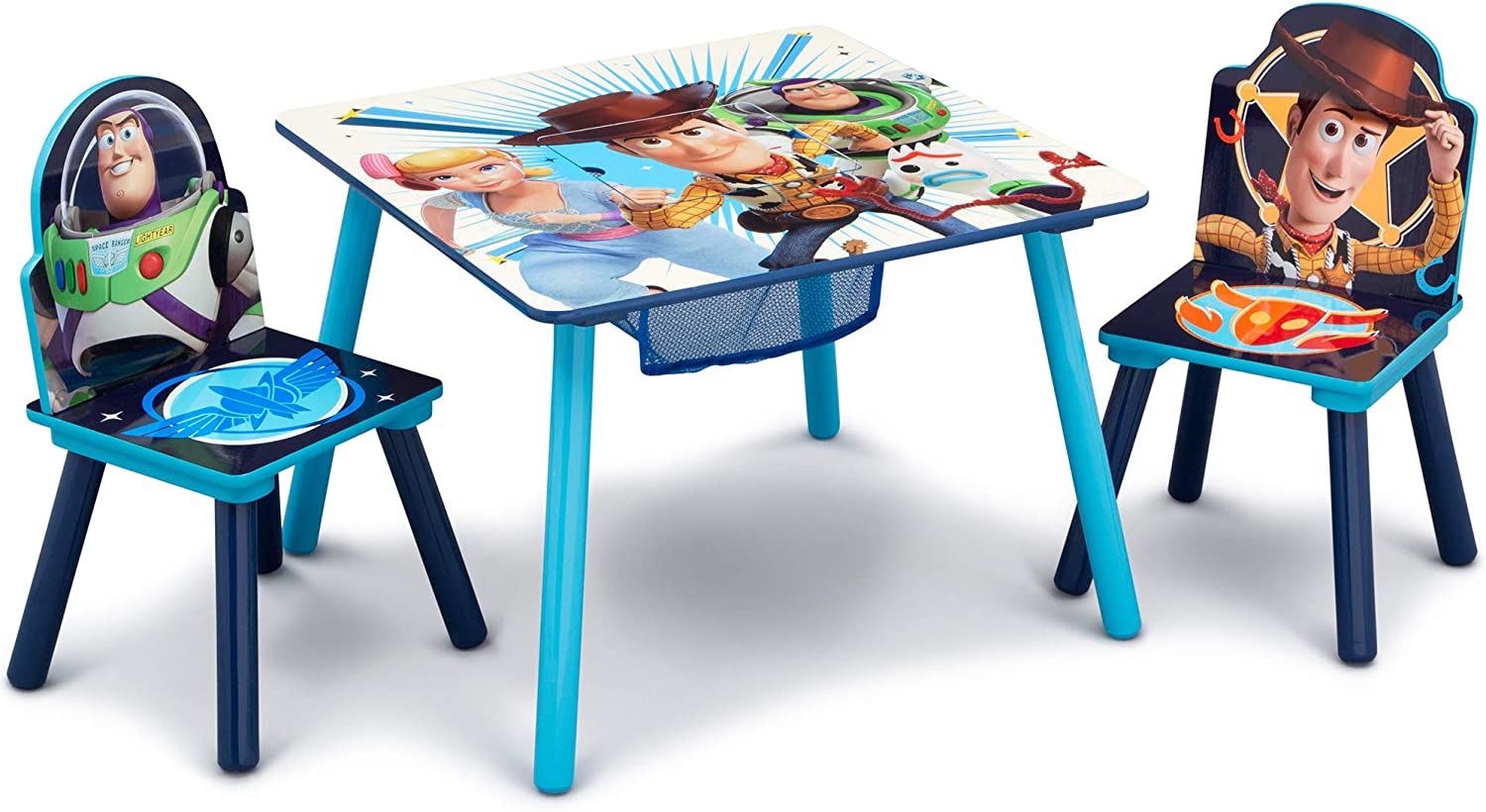 Delta Children Kids Table and Chair Set With Storage (2 Chairs Included) - Ideal for Arts & Crafts. Snack Time. Homeschooling. Homework & More. Disney/Pixar Toy Story 4
