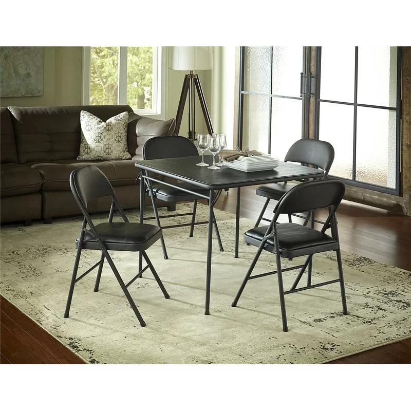 COSCO 14696BLK2E 34″ Vinyl Top. Black. 2-Pack Folding Table